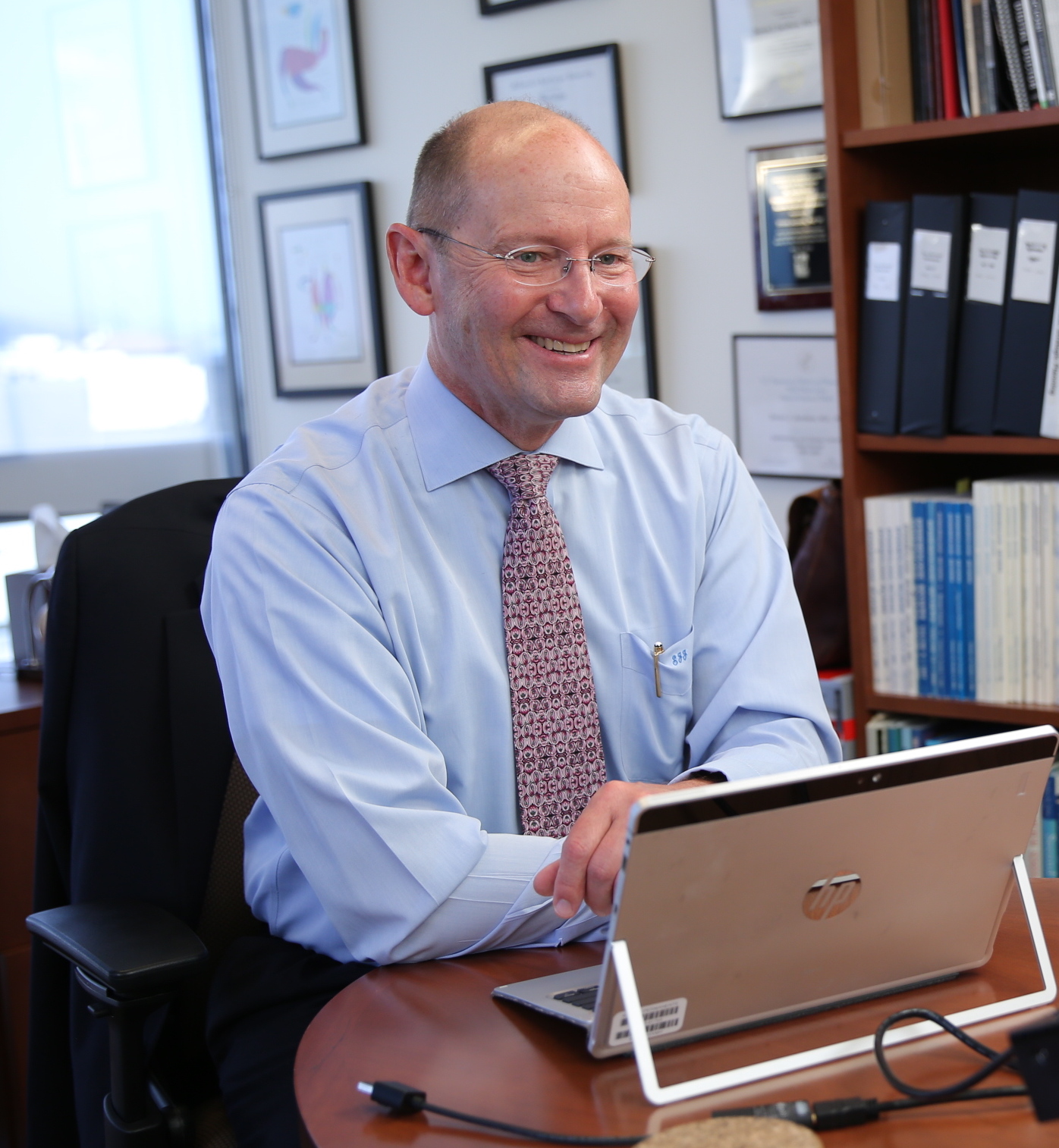 Dr. Steven Jacobsen in his office