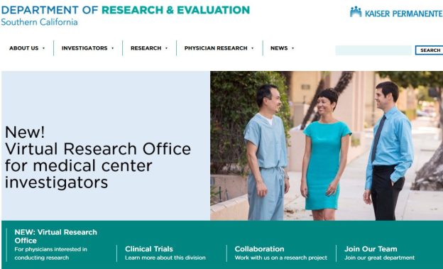 Image of new homepage with Virtual Research Office featured